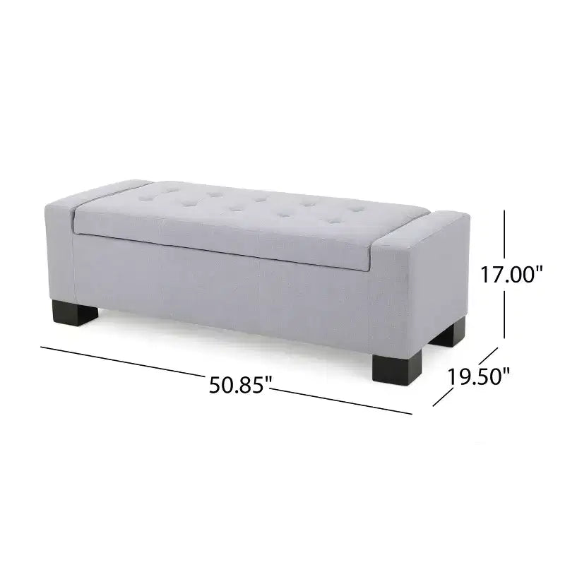 Banc de rangement capitonné contemporain