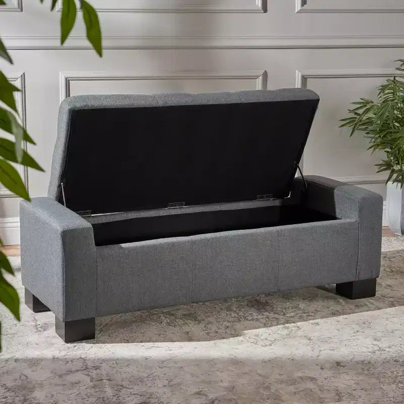 Banc de rangement capitonné contemporain
