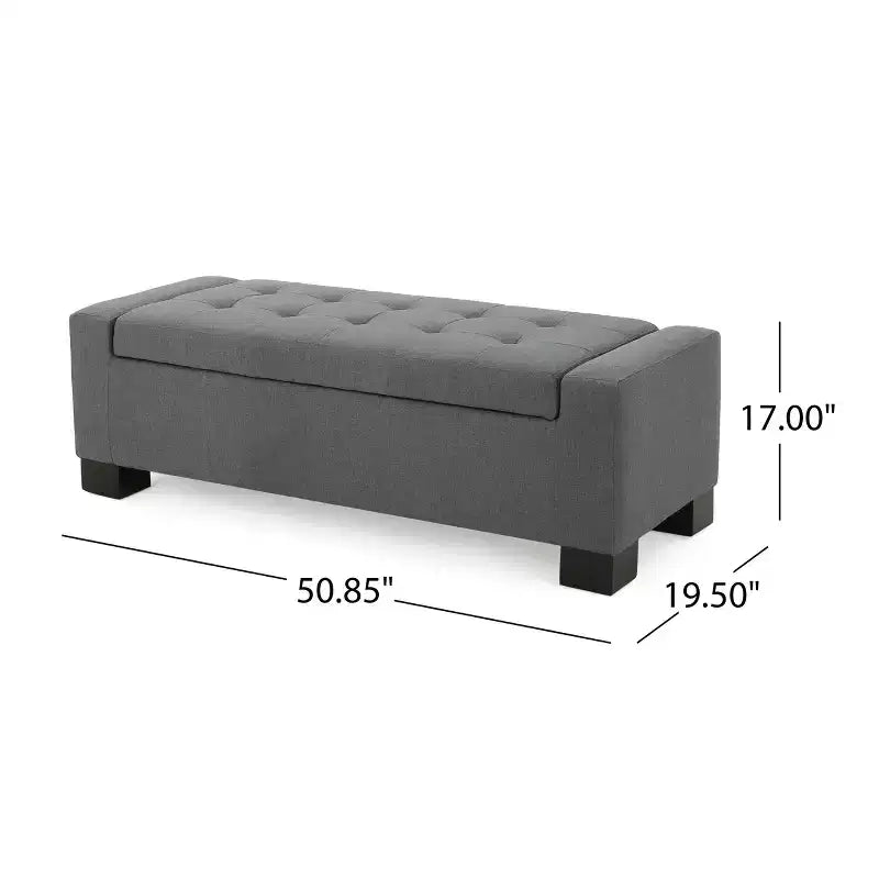 Banc de rangement capitonné contemporain
