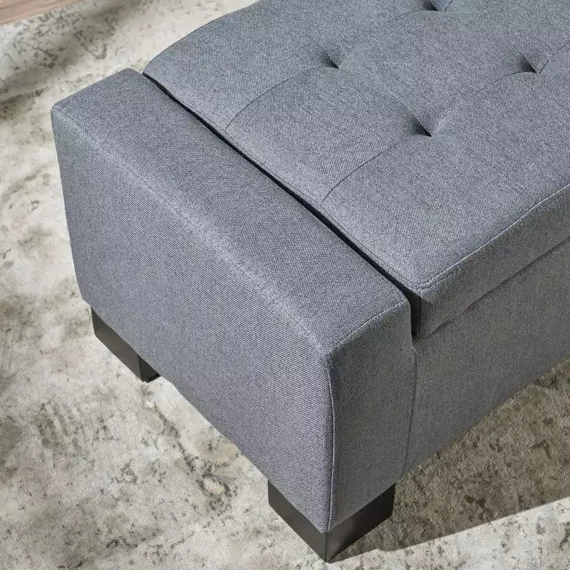 Banc de rangement capitonné contemporain