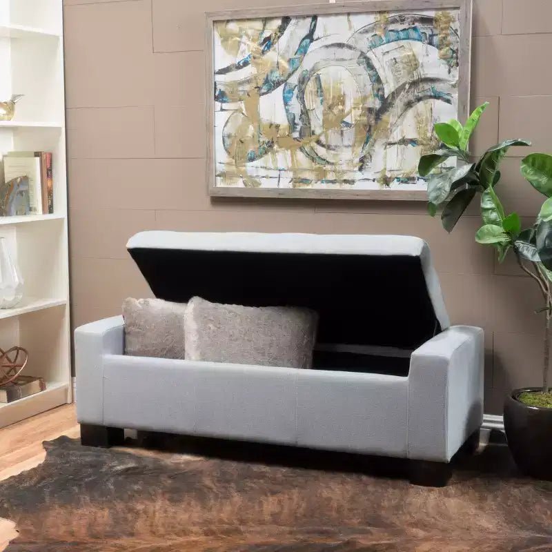Banc de rangement capitonné contemporain