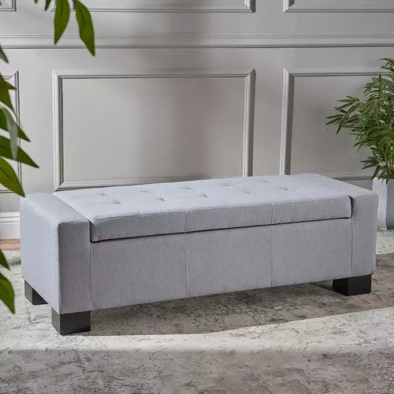 Banc de rangement capitonné contemporain