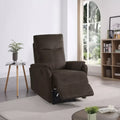 Reclining Chair Made of Polyester, Featuring Simple Operation, Ideal for Living and Bedroom Use.
