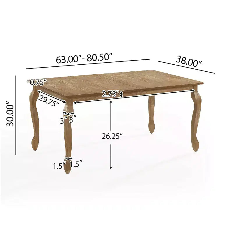 Salle à manger avec table extensible et chaises rembourrées, lin/naturel