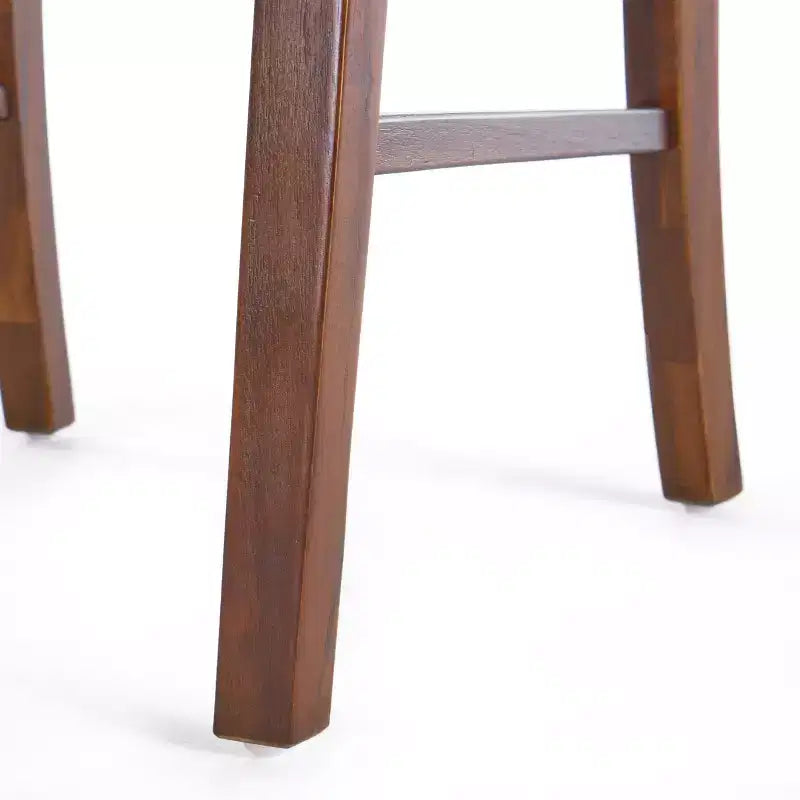 Chaises de salle à manger en bois d'acacia de style champêtre, acajou riche