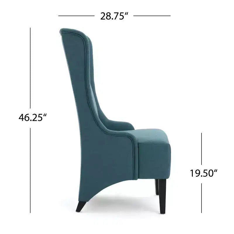 Chaise de salle à manger contemporaine rembourrée à dossier haut