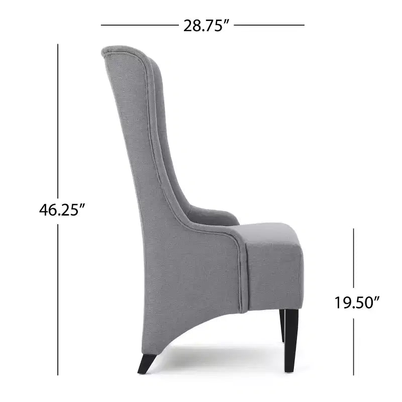 Chaise de salle à manger contemporaine rembourrée à dossier haut