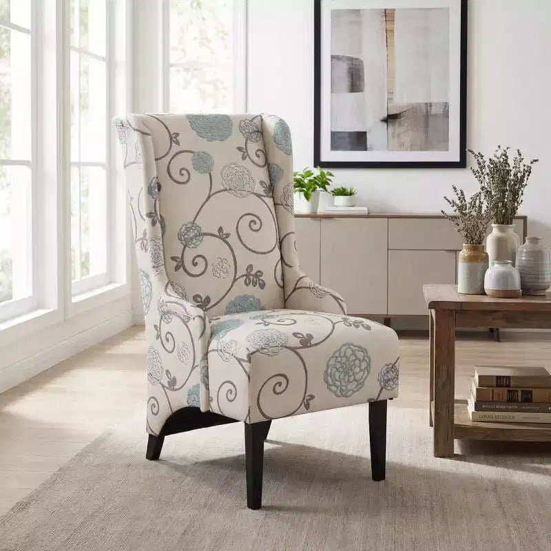 Chaise de salle à manger contemporaine rembourrée à dossier haut