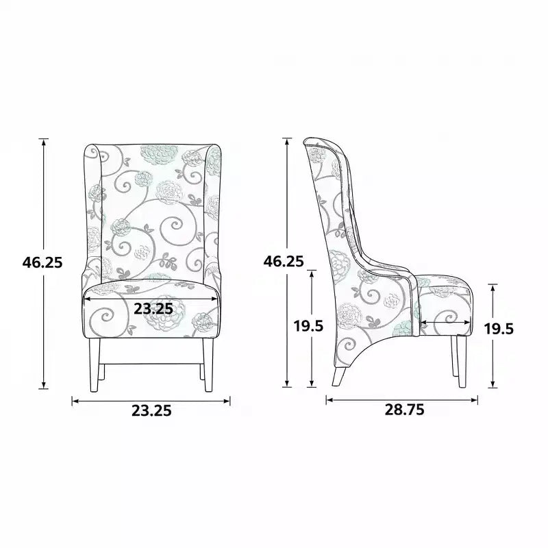 Chaise de salle à manger contemporaine rembourrée à dossier haut