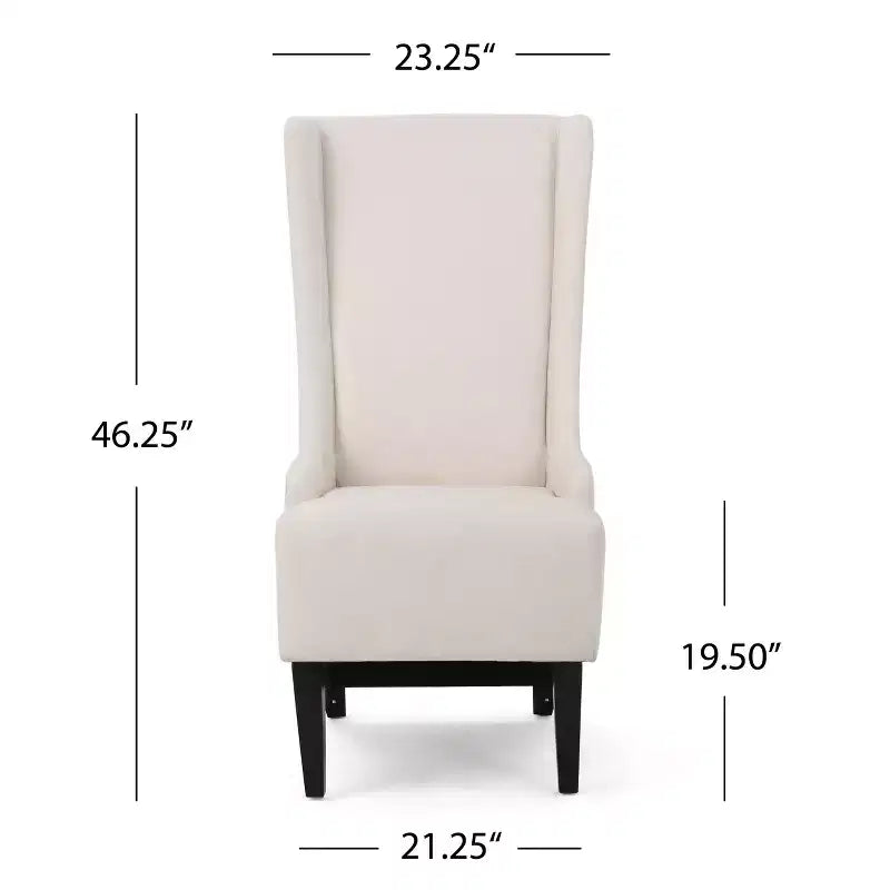 Chaise de salle à manger contemporaine rembourrée à dossier haut