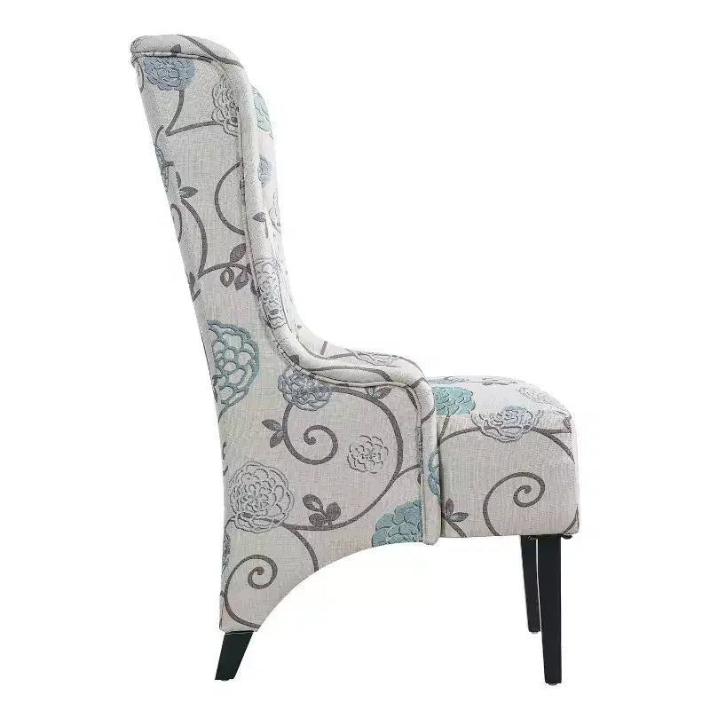 Chaise de salle à manger contemporaine rembourrée à dossier haut