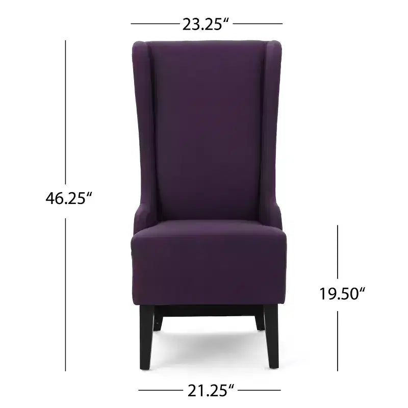 Chaise de salle à manger contemporaine rembourrée à dossier haut