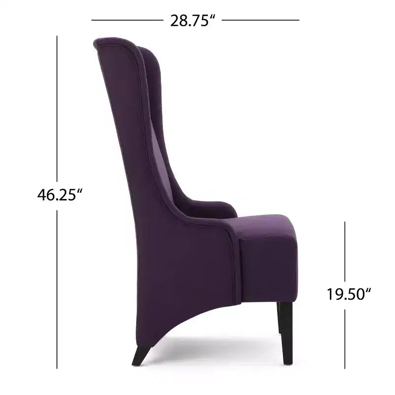 Chaise de salle à manger contemporaine rembourrée à dossier haut