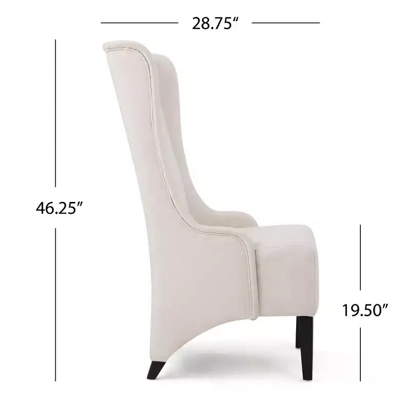 Chaise de salle à manger contemporaine rembourrée à dossier haut