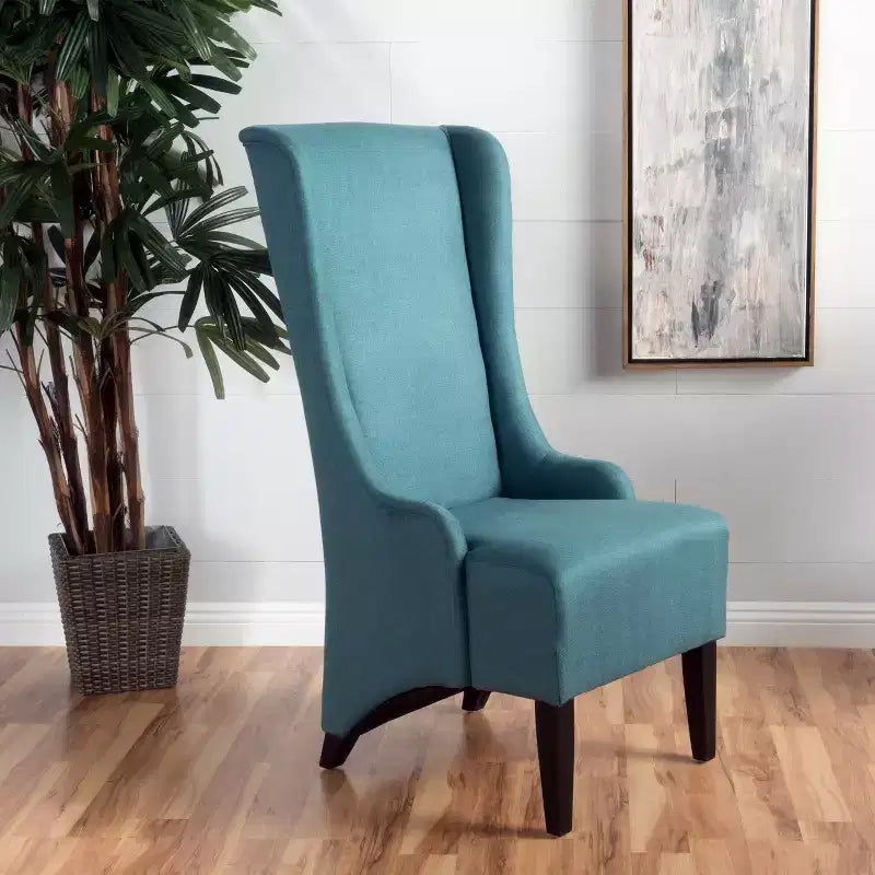 Chaise de salle à manger contemporaine rembourrée à dossier haut