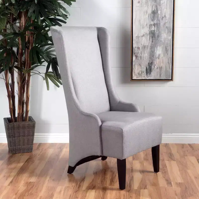 Chaise de salle à manger contemporaine rembourrée à dossier haut