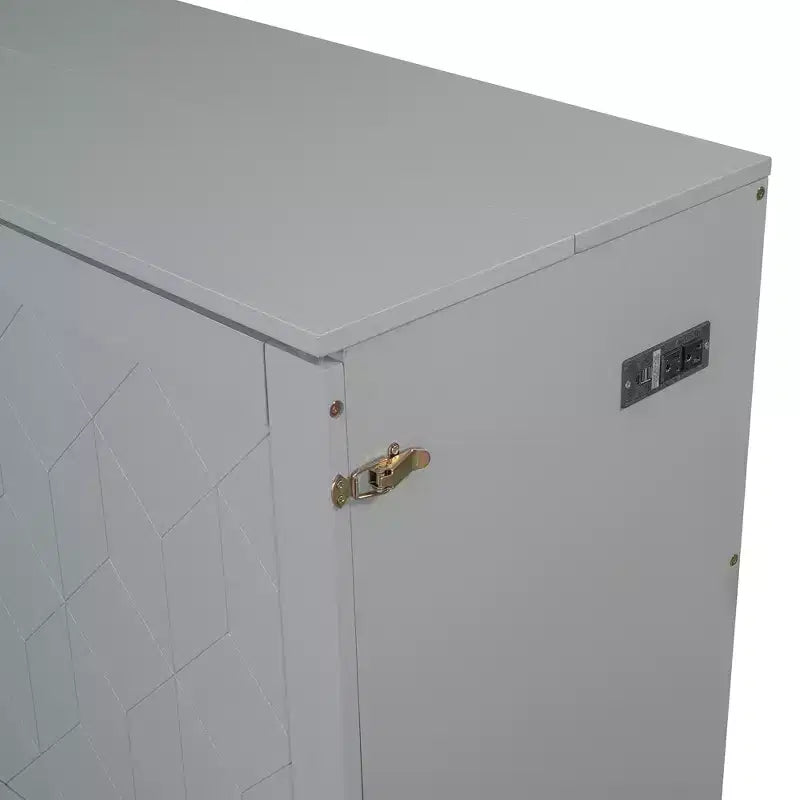 Lit escamotable Queen Size au design astucieux, pliable dans une armoire avec tiroir et ports USB