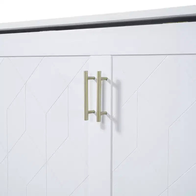 Lit escamotable Queen Size au design astucieux, pliable dans une armoire avec tiroir et ports USB