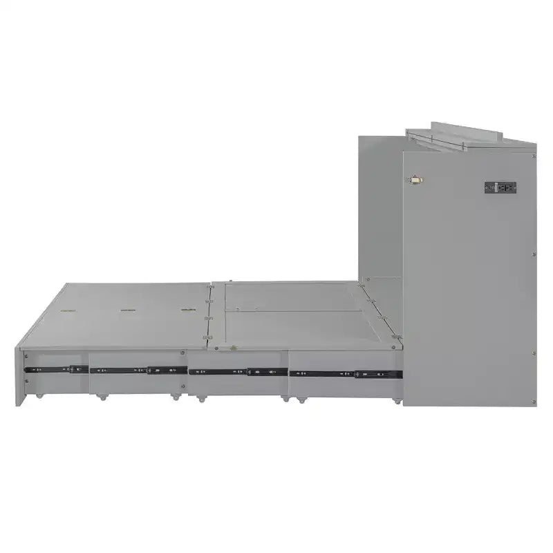Lit escamotable Queen Size au design astucieux, pliable dans une armoire avec tiroir et ports USB