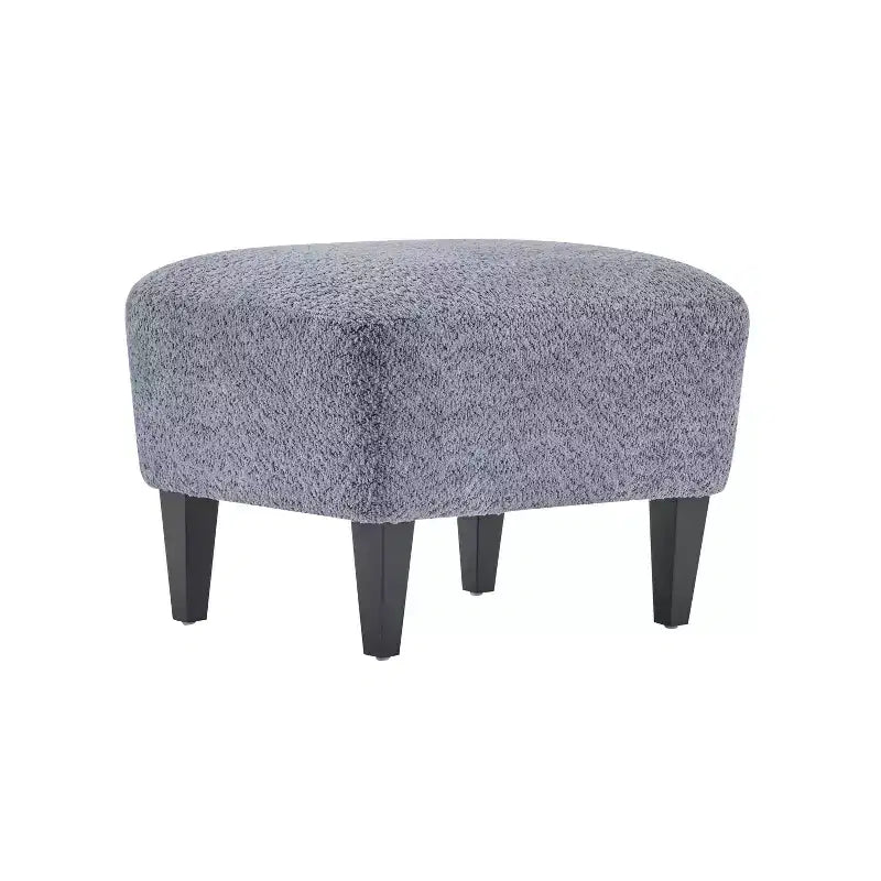 Fauteuil club et ottoman contemporains rembourrés en bouclette