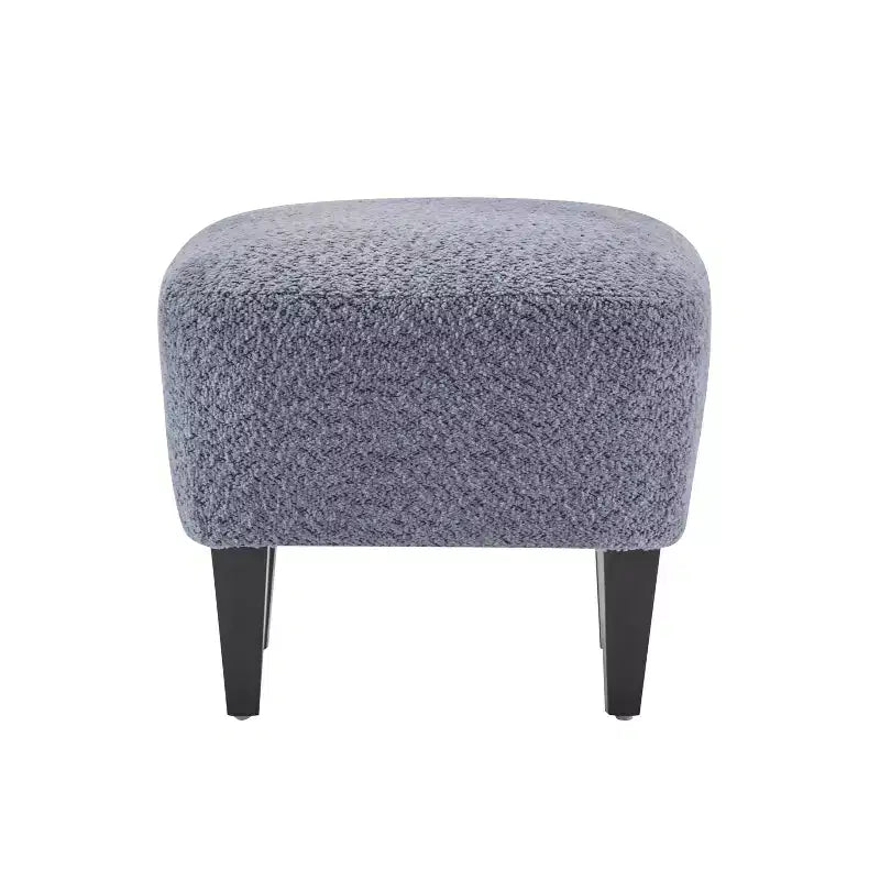 Fauteuil club et ottoman contemporains rembourrés en bouclette