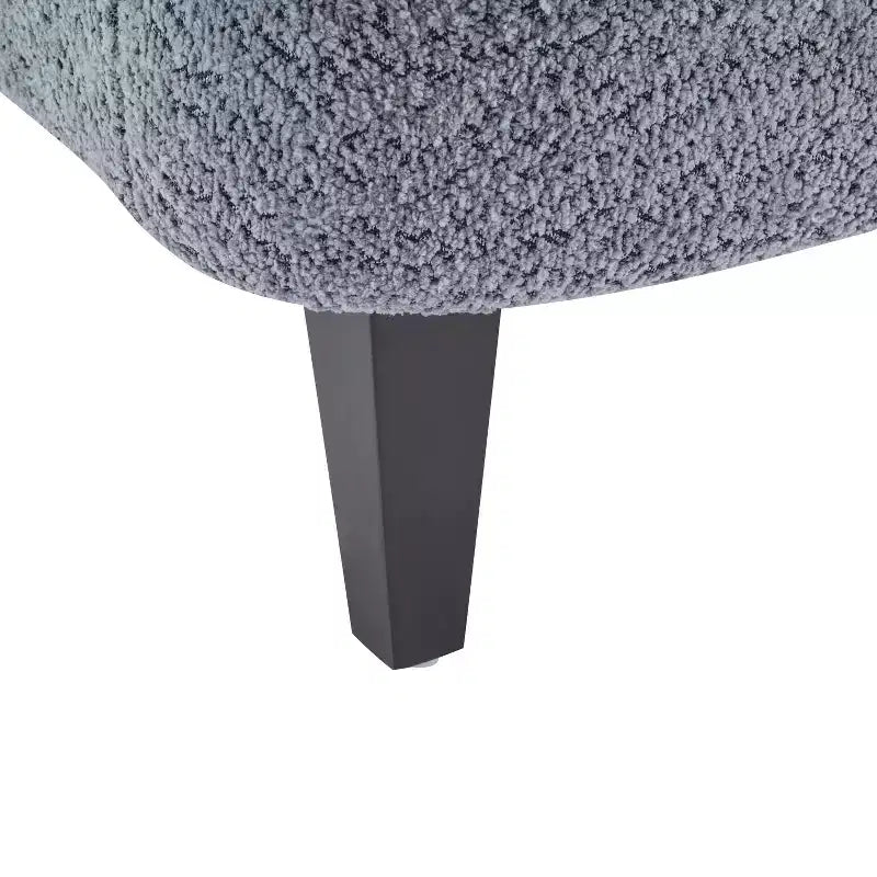 Fauteuil club et ottoman contemporains rembourrés en bouclette