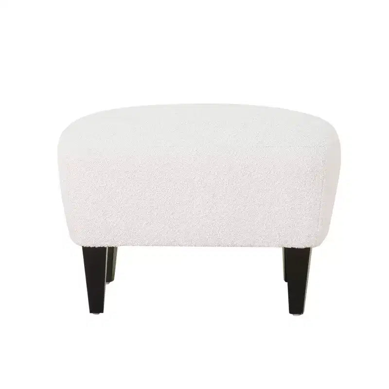 Fauteuil club et ottoman contemporains rembourrés en bouclette