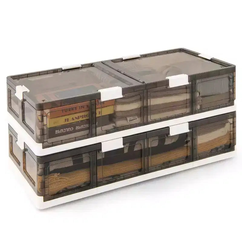 Costway 2/4 Pack 26.5 Gal Under Bed Storage Containers with Wheels Double Opening Lids