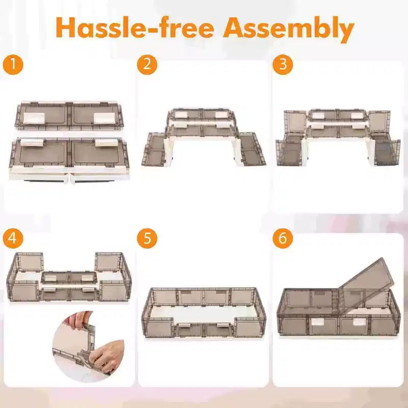 2/4 Conteneurs de rangement sous lit de 26,5 gal avec roues, couvercles à double ouverture