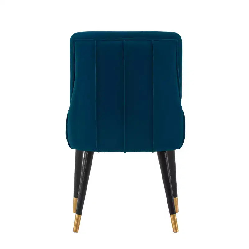 Chaises de salle à manger modernes en velours bleu nuit