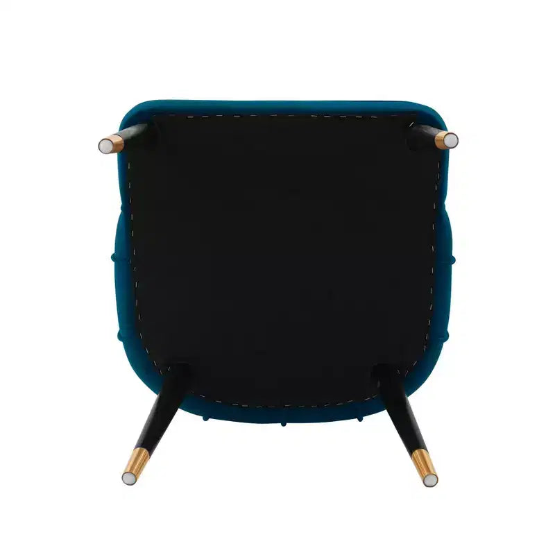 Chaises de salle à manger modernes en velours bleu nuit