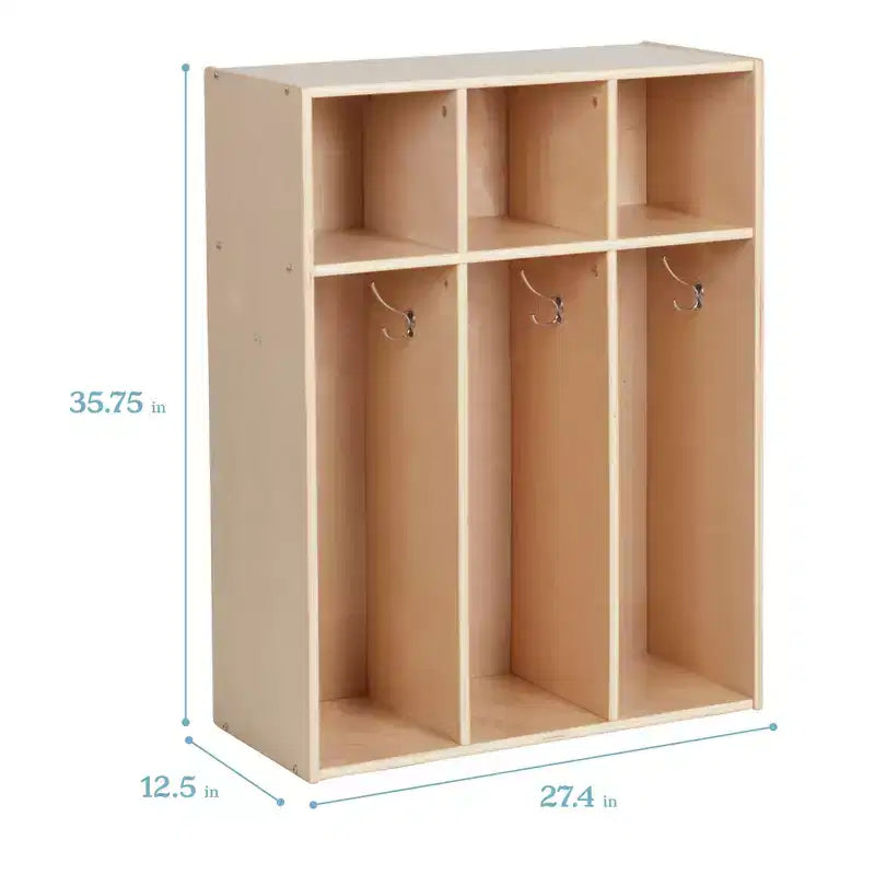 Portemanteau 3 sections pour tout-petits avec rangements, meuble pour enfants