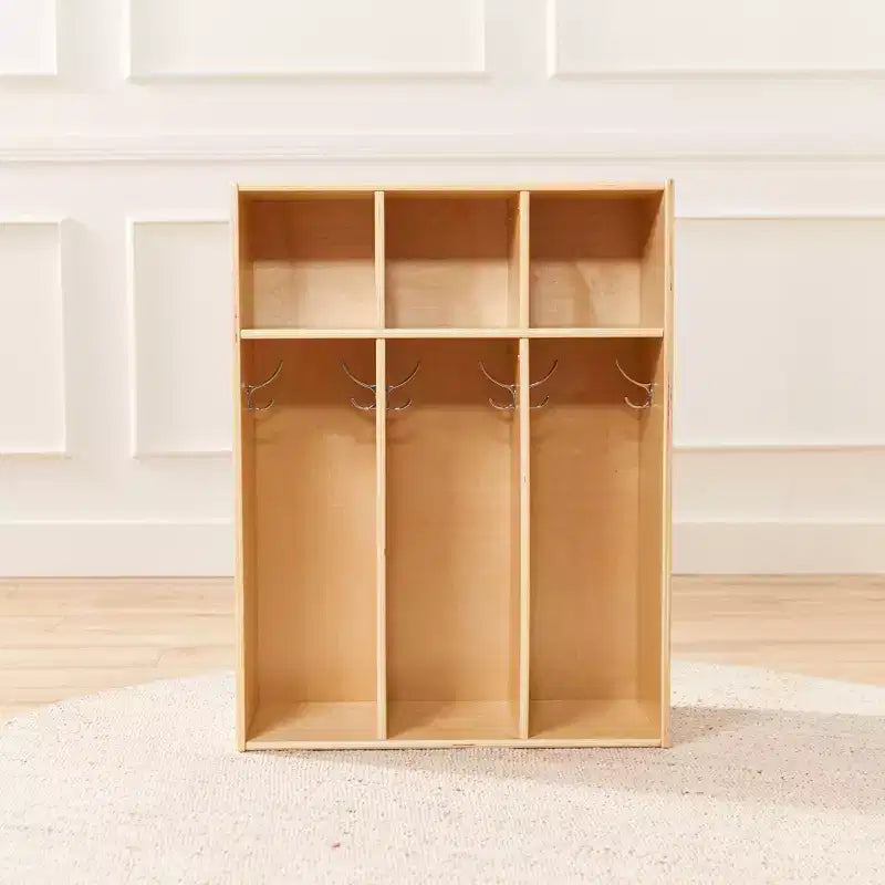 Portemanteau 3 sections pour tout-petits avec rangements, meuble pour enfants