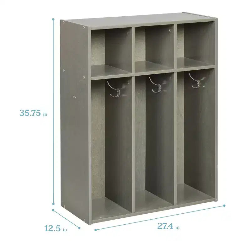 Portemanteau 3 sections pour tout-petits avec rangements, meuble pour enfants