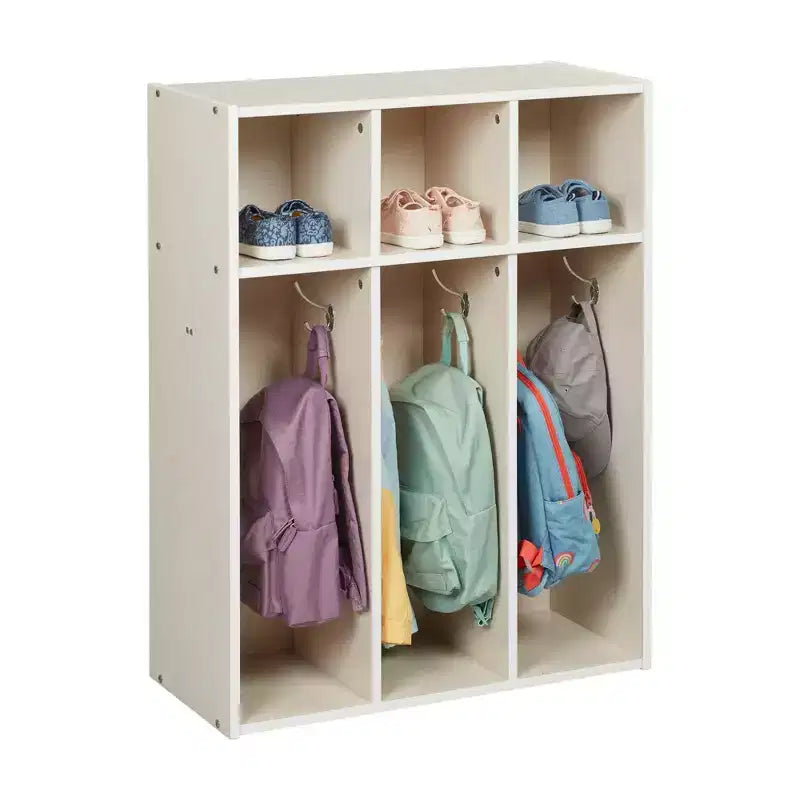 Portemanteau 3 sections pour tout-petits avec rangements, meuble pour enfants