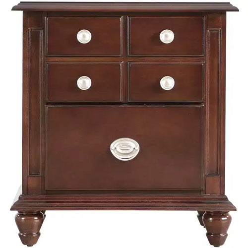 Passion Furniture Summit 5-Drawer Nightstand (27 in. H x 16 in. W x 24 in. D)