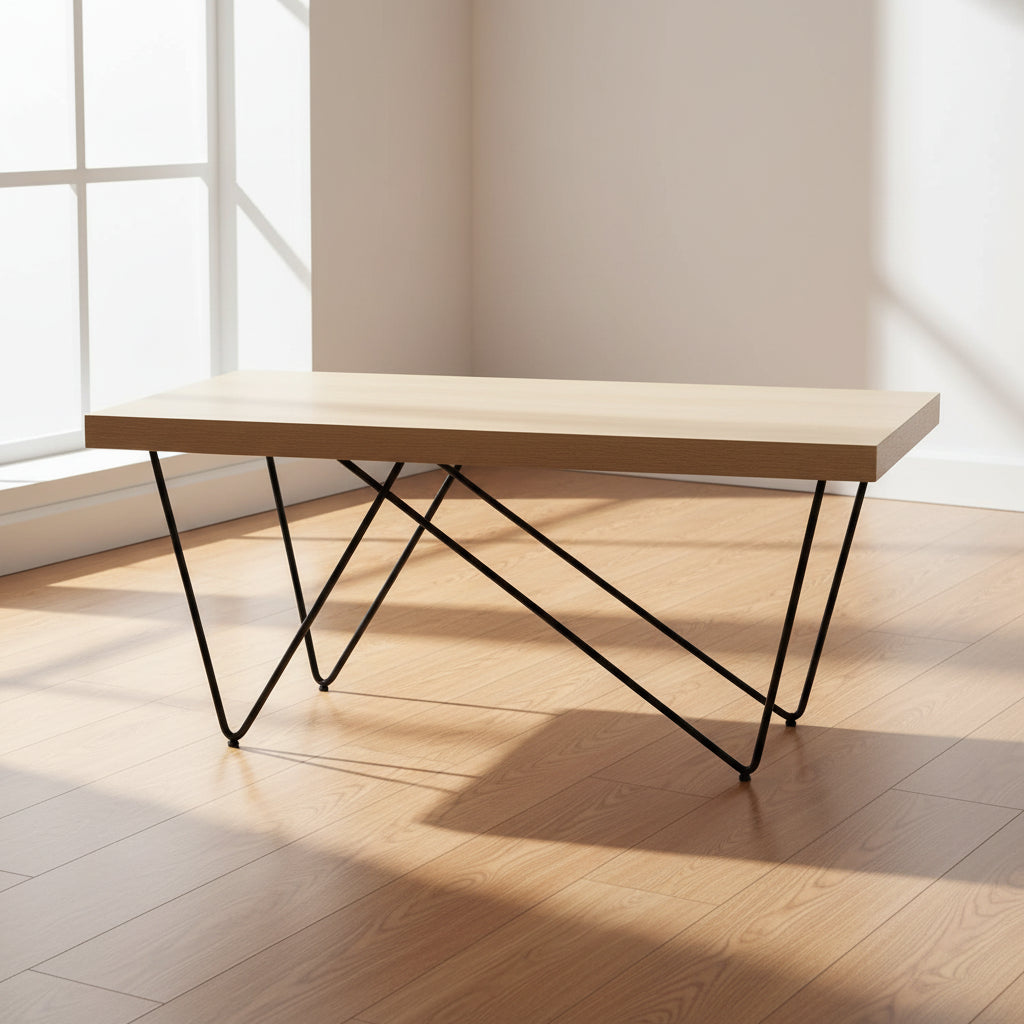 Amos Coffee Table - Light Brown - Safavieh