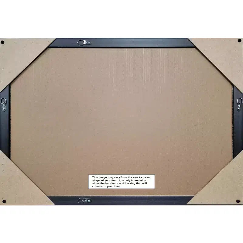 Miroir mural encadré en bois marron étroit sans chanfrein