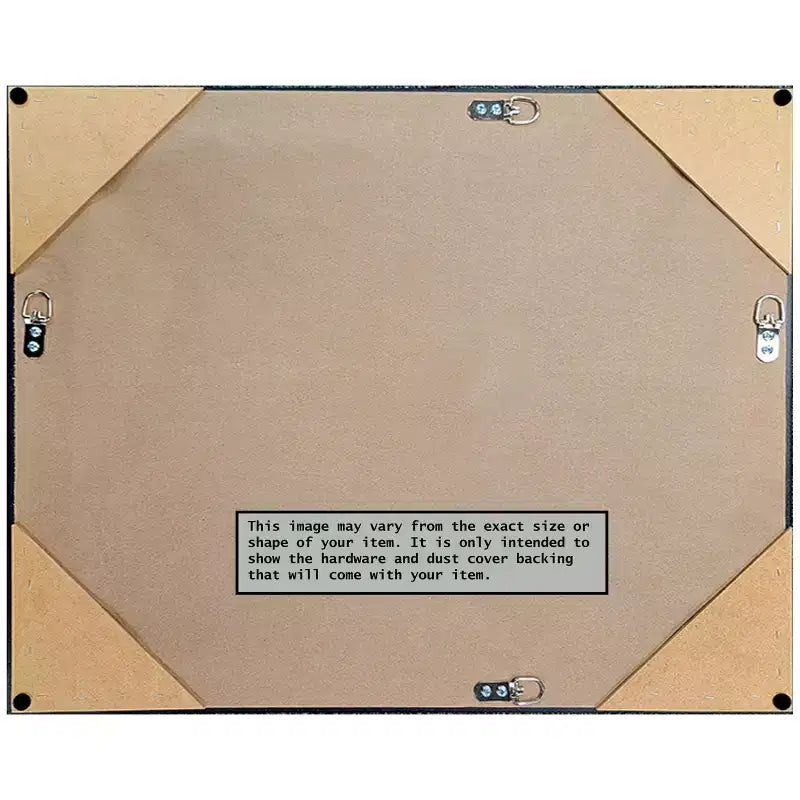 Miroir mural encadré en bois marron étroit sans chanfrein