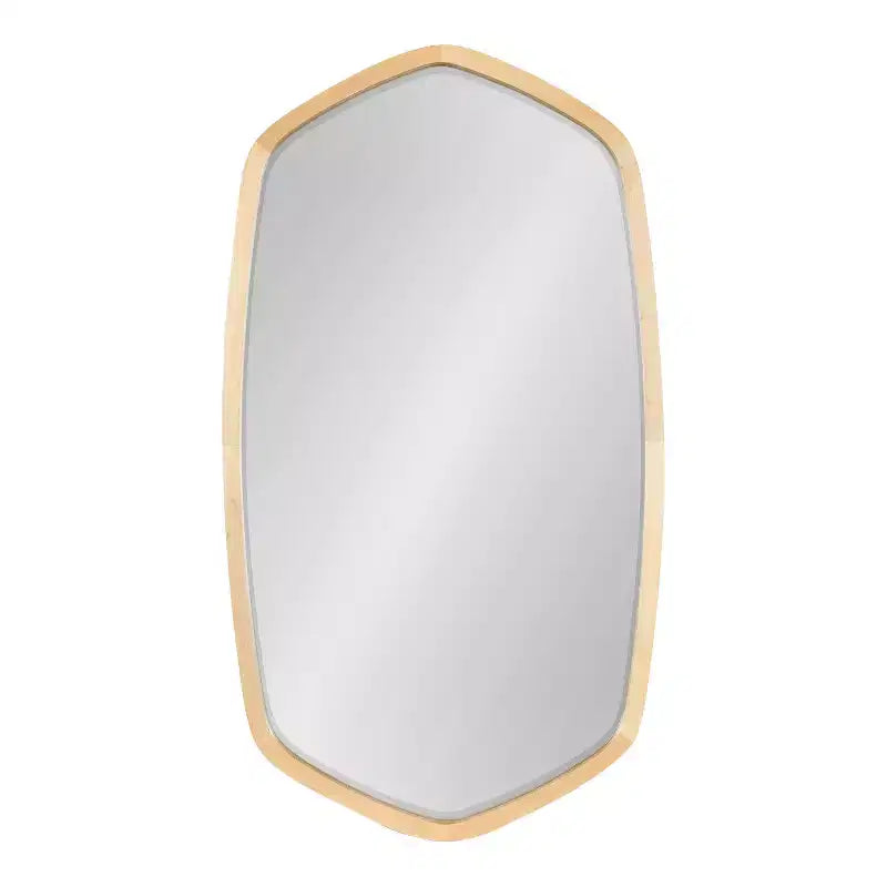 Miroir mural hexagonal encadré, 20x36, Naturel