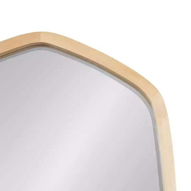 Miroir mural hexagonal encadré, 20x36, Naturel
