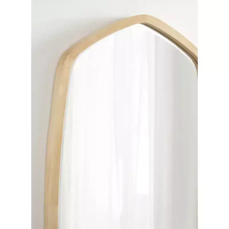 Miroir mural hexagonal encadré, 20x36, Naturel