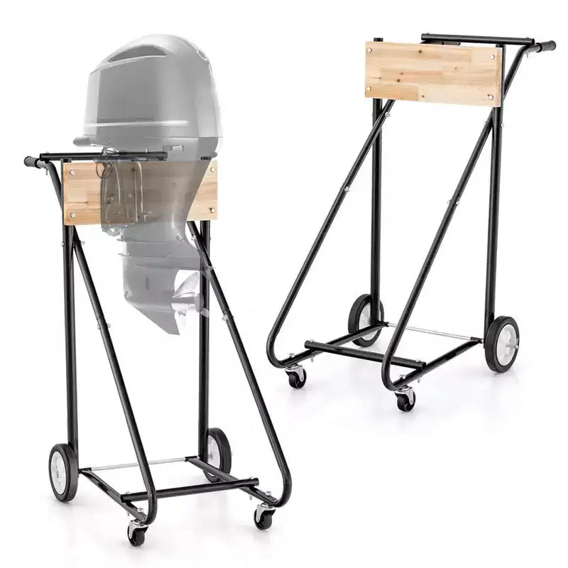 Chariot de transport moteur hors-bord lourd avec 4 roues lisses
