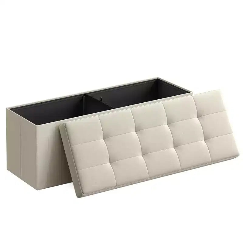 Banc Coffre de Rangement Pouf de Rangement Repose-Pieds Supporte jusqu'à 300 kg pour Chambre à Coucher Salon
