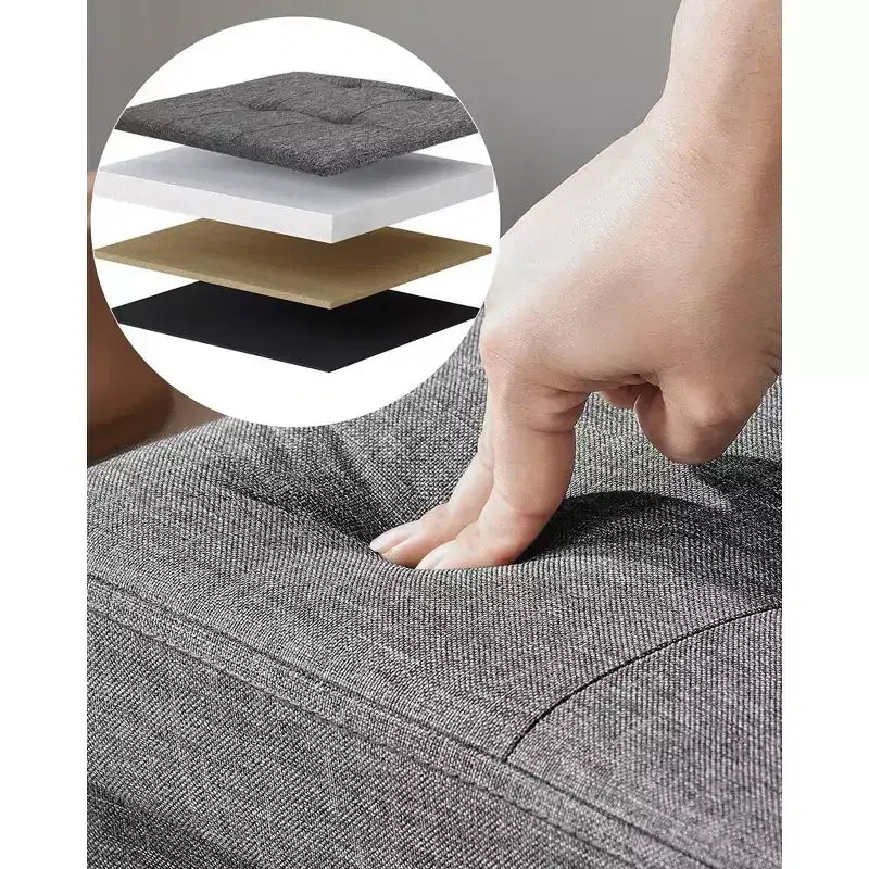 Banc Coffre de Rangement Pouf de Rangement Repose-Pieds Supporte jusqu'à 300 kg pour Chambre à Coucher Salon