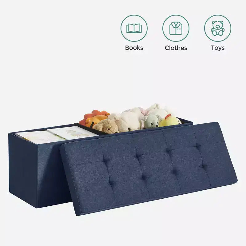 Banc Coffre de Rangement Pouf de Rangement Repose-Pieds Supporte jusqu'à 300 kg pour Chambre à Coucher Salon