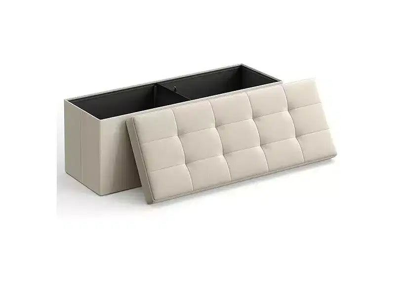 Banc Coffre de Rangement Pouf de Rangement Repose-Pieds Supporte jusqu'à 300 kg pour Chambre à Coucher Salon