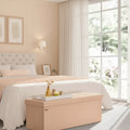 SONGMICS Storage Ottoman Bench Ottoman with Storage Footstool Hold up to 660 lb for Bedroom Living Room