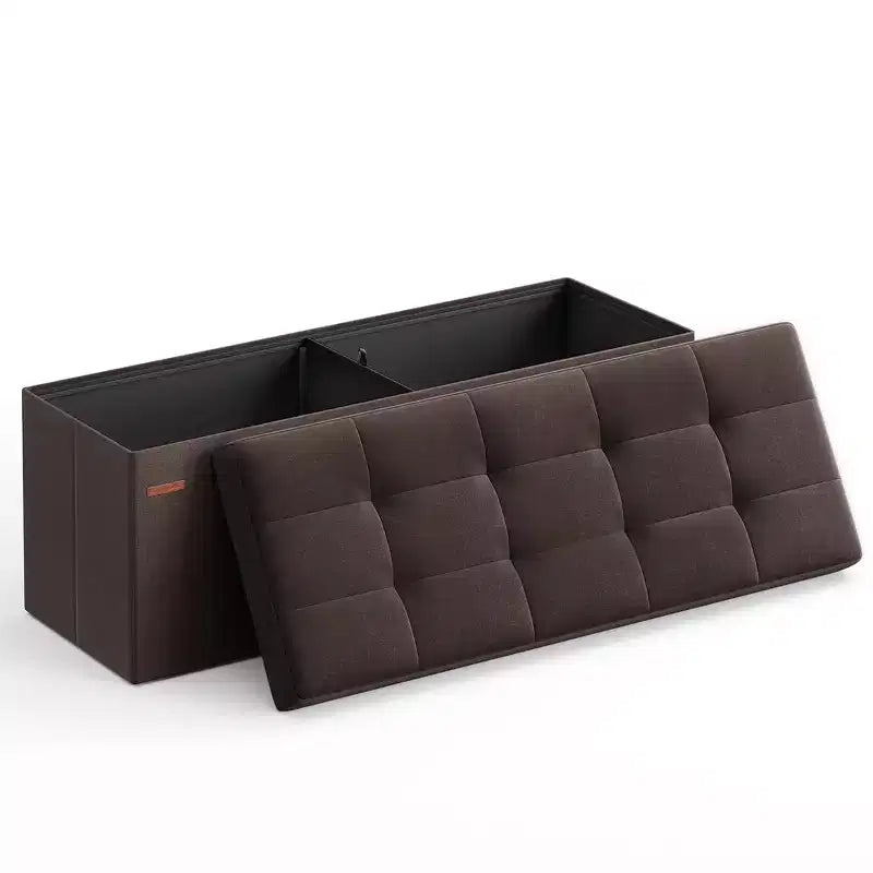 Banc Coffre de Rangement Pouf de Rangement Repose-Pieds Supporte jusqu'à 300 kg pour Chambre à Coucher Salon
