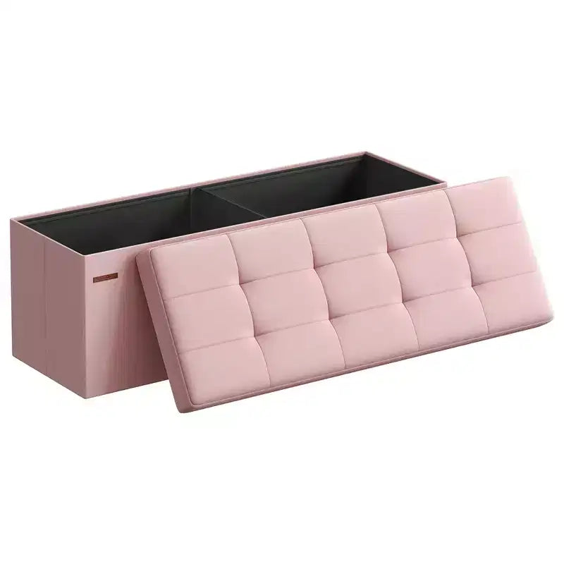 Banc Coffre de Rangement Pouf de Rangement Repose-Pieds Supporte jusqu'à 300 kg pour Chambre à Coucher Salon